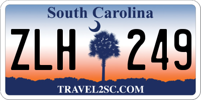 SC license plate ZLH249