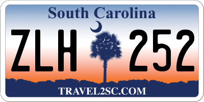 SC license plate ZLH252