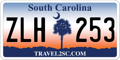 SC license plate ZLH253
