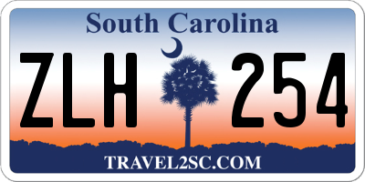 SC license plate ZLH254