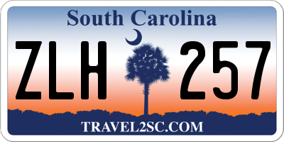 SC license plate ZLH257
