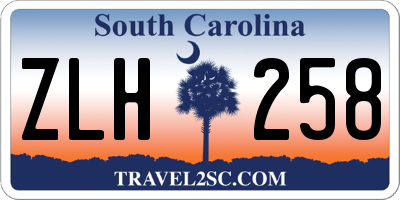 SC license plate ZLH258