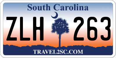 SC license plate ZLH263
