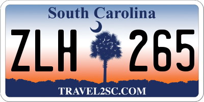 SC license plate ZLH265