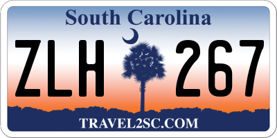 SC license plate ZLH267