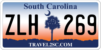 SC license plate ZLH269