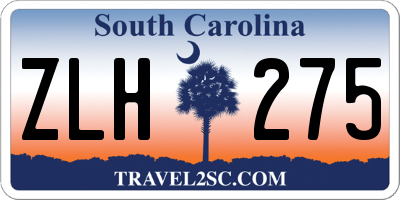 SC license plate ZLH275