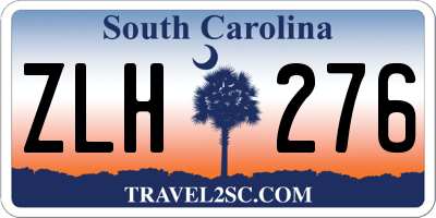 SC license plate ZLH276