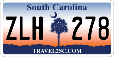 SC license plate ZLH278