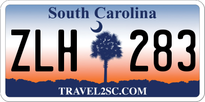 SC license plate ZLH283