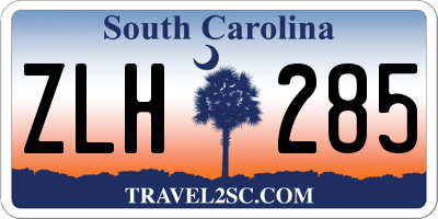 SC license plate ZLH285