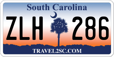 SC license plate ZLH286