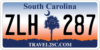SC license plate ZLH287