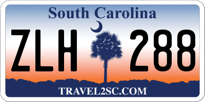 SC license plate ZLH288
