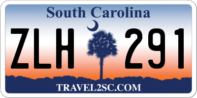 SC license plate ZLH291