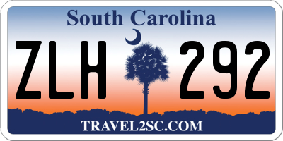 SC license plate ZLH292