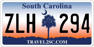 SC license plate ZLH294