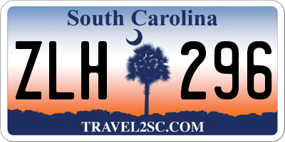 SC license plate ZLH296