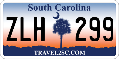 SC license plate ZLH299