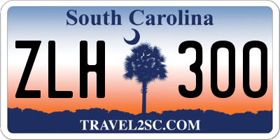 SC license plate ZLH300