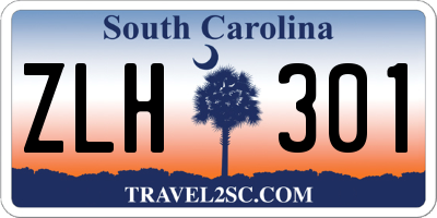 SC license plate ZLH301