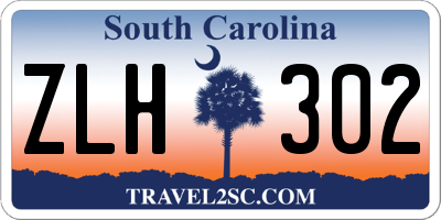 SC license plate ZLH302