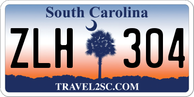 SC license plate ZLH304