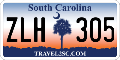 SC license plate ZLH305