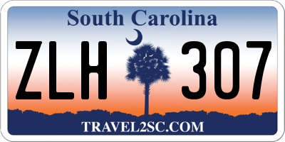SC license plate ZLH307