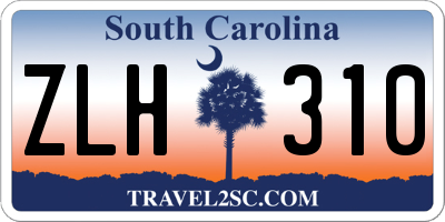 SC license plate ZLH310