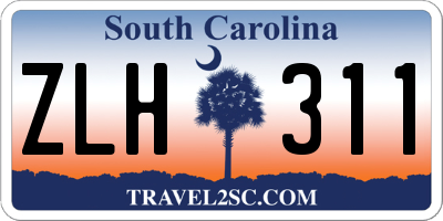 SC license plate ZLH311