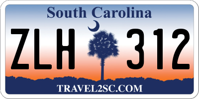 SC license plate ZLH312
