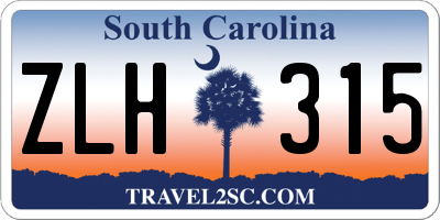SC license plate ZLH315