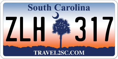 SC license plate ZLH317