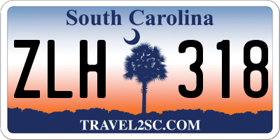 SC license plate ZLH318