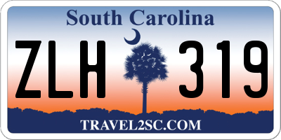 SC license plate ZLH319