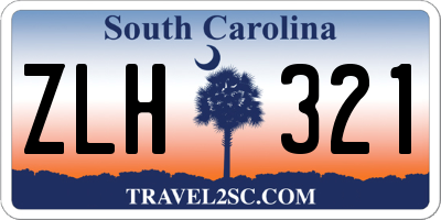 SC license plate ZLH321