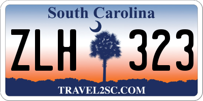 SC license plate ZLH323