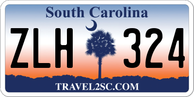 SC license plate ZLH324