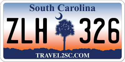 SC license plate ZLH326