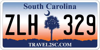 SC license plate ZLH329