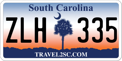SC license plate ZLH335