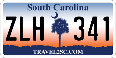 SC license plate ZLH341