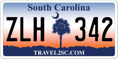 SC license plate ZLH342