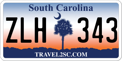 SC license plate ZLH343