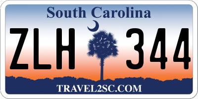 SC license plate ZLH344