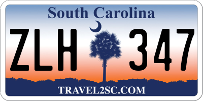 SC license plate ZLH347