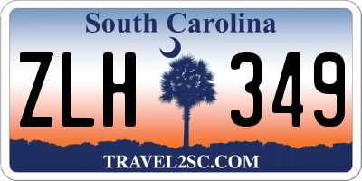 SC license plate ZLH349