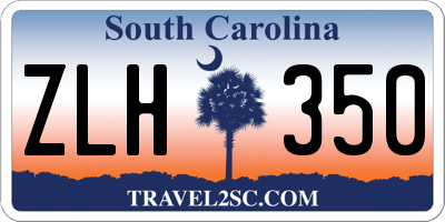 SC license plate ZLH350