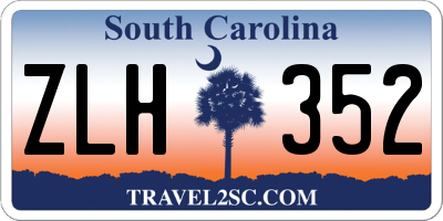 SC license plate ZLH352